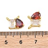 Brass Pave Cubic Zirconia Charms CU-CBA6A75-03G-03-3