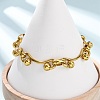 304 Stainless Steel Curved Bar Link Chain Bracelets for Women BJEW-F536-15G-1