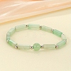 Natural Green Aventurine Beaded Stretch Bracelets for Men Women WGE4A78-08-1