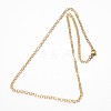 304 Stainless Steel Rolo Chain Necklaces NJEW-L349-02G-2