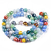 Electroplate Glass Beads Strands X-EGLA-N002-10-2