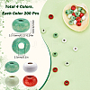 800 pcs 4 Colors Christmas Theme Wood Beads WOOD-SC0001-84-2