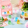  24Pcs 6 Colors Rabbit Luminous Resin Display Decorations DJEW-TA0001-07-12