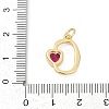 Brass Pave Cubic Zirconia Pendants KK-U062-46G-02-3