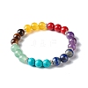 7 Chakra Healing Reiki Yoga Bracelet for Girl Women X1-BJEW-TA00020-4