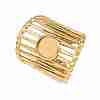 304 Stainless Steel Cuff Rings Ring Components SA-CBA098D-01G-A-2