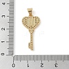 Brass Micro Pave Clear Cubic Zirconia Pendant KK-I712-58G-01-3