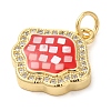 Rack Plating Brass Cubic Zirconia Pendants KK-K385-080G-3