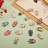 30Pcs 15 Style Alloy Enamel Pendants ENAM-SZ0002-26-3