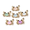 UV Plating Alloy Glass Pendants FIND-K032-15G-1