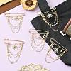5Pcs Rhinestone Eye & Alloy Star Charms Safety Pin Brooch JEWB-CJ0003-44-6