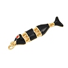 Brass Enamel Pendants KK-P339-24G-02-2