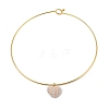 Brass with ABS Imitation Pearl Charm Bangles BJEW-Q350-05C-G-1