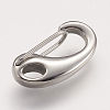 Tarnish Resistant 304 Stainless Steel Push Gate Snap Keychain Clasp Findings STAS-P170-07P-2