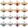 32Pcs 8 Colors Alloy Rhinestone Pendants FIND-SC0014-76-1