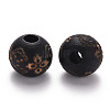 Painted Natural Wood Beads WOOD-N006-03A-10-2
