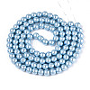 Baking Paint Pearlized Glass Pearl Round Bead Strands X-HY-Q330-8mm-24-2