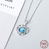 Anti-Tarnish Rhodium Plated 925 Sterling Silver Pendants ZIRC-BB50406-D-2