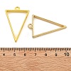 Rack Plating Alloy Triangle Open Back Bezel Pendants FIND-XCP0003-20-3