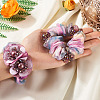 2Pcs 2 Colors Chic Solid Color French Satin Pigtail Hair Tie for Elegant Hairstyles OHAR-TA0001-10B-7