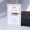 Natural Carnelian Chip Beads Braided Bead Bracelets for Men Women WGC996D-07-3