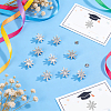 36Pcs Plastic with Rhinestone Brooches JEWB-GA00008-3