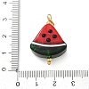 304 Stainless Steel with Handmade Lampwork Pendants STAS-S179-01G-B-3