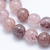 Natural Strawberry Quartz Beads Strands G-J373-16-6mm-4