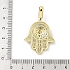 Brass Micro Pave Clear Cubic Zirconia Pendants KK-B141-04G-04-3