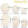 Fingerinspire Flat Round & Oval Wood Knitting Crochet Bottoms DIY-FG0005-02-2