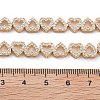 Brass Micro Pave Clear Cubic Zirconia Multi Heart Connector Charms KK-B125-05G-3