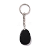 Natural Gemstone Teardrop with Spiral Pendant Keychain KEYC-A031-02P-4