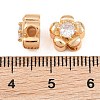SHEGRACE Brass Micro Pave Clear Cubic Zirconia Beads XGRQ5K752-837G-3