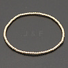 Classic Golden Tone Round Brass Beaded Stretch Bracelets for Women Men IN4084-7-1