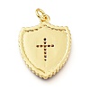 Golden Brass Micro Pave Clear Cubic Zirconia Enamel Charms ZIRC-A017-01G-RS-3