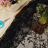 Polyester Leaf Lace Embroidery Fabrics DIY-WH20081-073A-4