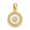 Brass Micro Pave Cubic Zirconia Pendents KK-M303-01G-03-1