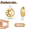 30Pcs Brass Bead Caps KK-FH0008-34G-2