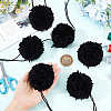12Pcs DIY Craft Polyester Pom Pom Ball AJEW-CY0002-95A-3
