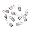 304 Stainless Steel Fold Over Crimp Cord Ends STAS-P434-05D-P-1