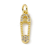 Brass Micro Pave Cubic Zirconia Pendants ZIRC-F132-81G-1