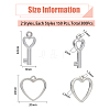 300Pcs 2 Style CCB Plastic Charms CCB-DC0001-03-2