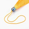 Polyester Tassel Pendant Decorations HJEW-WH0003-A06-AS-2