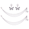 2Pcs Butterfly Alloy Shoe Charms AJEW-ME0003-05-1