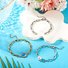 6Pcs 3 Style 304 Stainless Steel Cross Link Chain Bracelet Making AJEW-TA00051-6