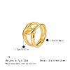 Irregular 304 Stainless Steel Finger Rings for Women SA8524-26-1