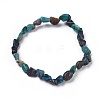 Natural Chrysocolla Bead Stretch Bracelets BJEW-K213-55-2