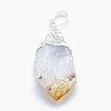 Natural Citrine Pendants G-P383-12S-2