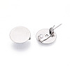 304 Stainless Steel Brooch Cabochon Settings STAS-E547-08J-P-1