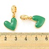 Rack Plating Alloy Enamel Heart European Dangle Charms FIND-B034-20G-03-3